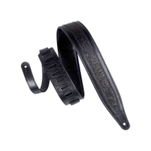 Load image into Gallery viewer, Levy's Leathers M317FG-BLK Florentine Series Leather Guitar Strap - Black