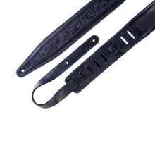 Load image into Gallery viewer, Levy's Leathers M317FG-BLK Florentine Series Leather Guitar Strap - Black