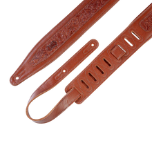 Load image into Gallery viewer, Levy's Leathers M317FG-TAN Florentine Series Leather Guitar Strap - Black
