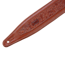 Load image into Gallery viewer, Levy's Leathers M317FG-TAN Florentine Series Leather Guitar Strap - Black