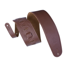 Load image into Gallery viewer, Levy's Leathers M4GF-BRN Genuine Garment Leather Bass Guitar Strap - Brown