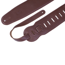 Load image into Gallery viewer, Levy's Leathers M4GF-BRN Genuine Garment Leather Bass Guitar Strap - Brown