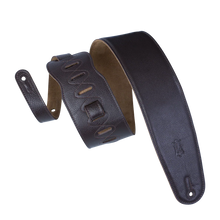 Load image into Gallery viewer, Levy's Leathers M4GF-DBR Genuine Garment Leather Bass Guitar Strap - Dark Brown