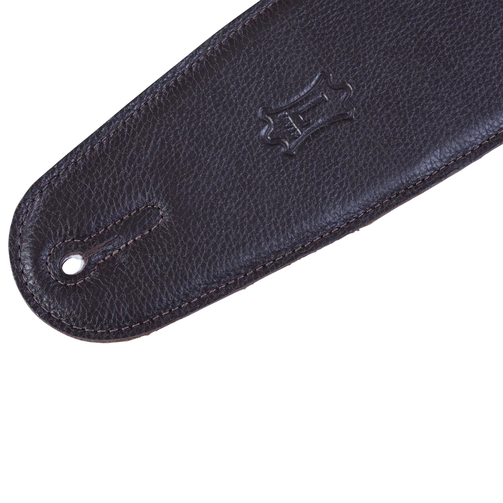 Levy's Leathers M4GF-DBR Genuine Garment Leather Bass Guitar Strap - Dark Brown