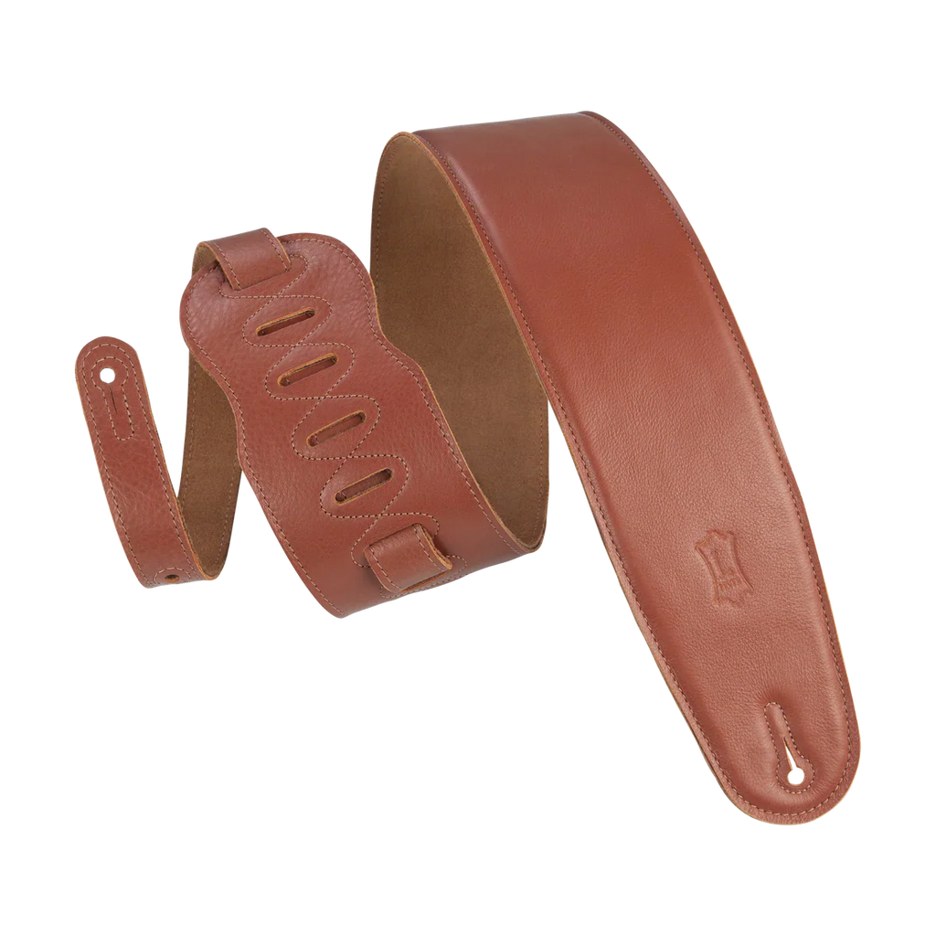 Levy's Leathers M4GF-TAN Genuine Garment Leather Bass Guitar Strap - Tan