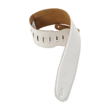 Load image into Gallery viewer, Levy's Leathers M4GF-WHT Genuine Garment Leather Bass Guitar Strap - White