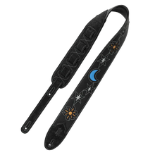 Load image into Gallery viewer, Levy's Leathers M4MN-BLK Sunbird Series Guitar Strap - Hummingbird Design
