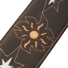 Load image into Gallery viewer, Levy's Leathers M4MN-DBR Sunbird Series Guitar Strap Hummingbird Design - Dark Brown