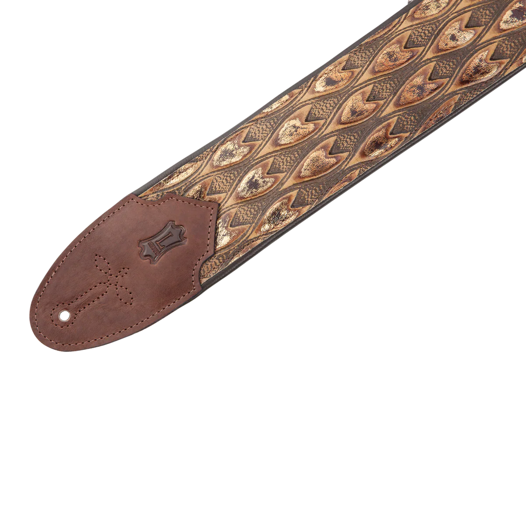 Levy's Leathers M4WP-005 Sundance Series 3" Wide Embossed Leather Guitar Strap
