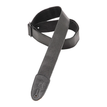 Load image into Gallery viewer, Levy's Leathers M7GP-BLK 2" Wide Black Garment Leather Guitar Strap - Black