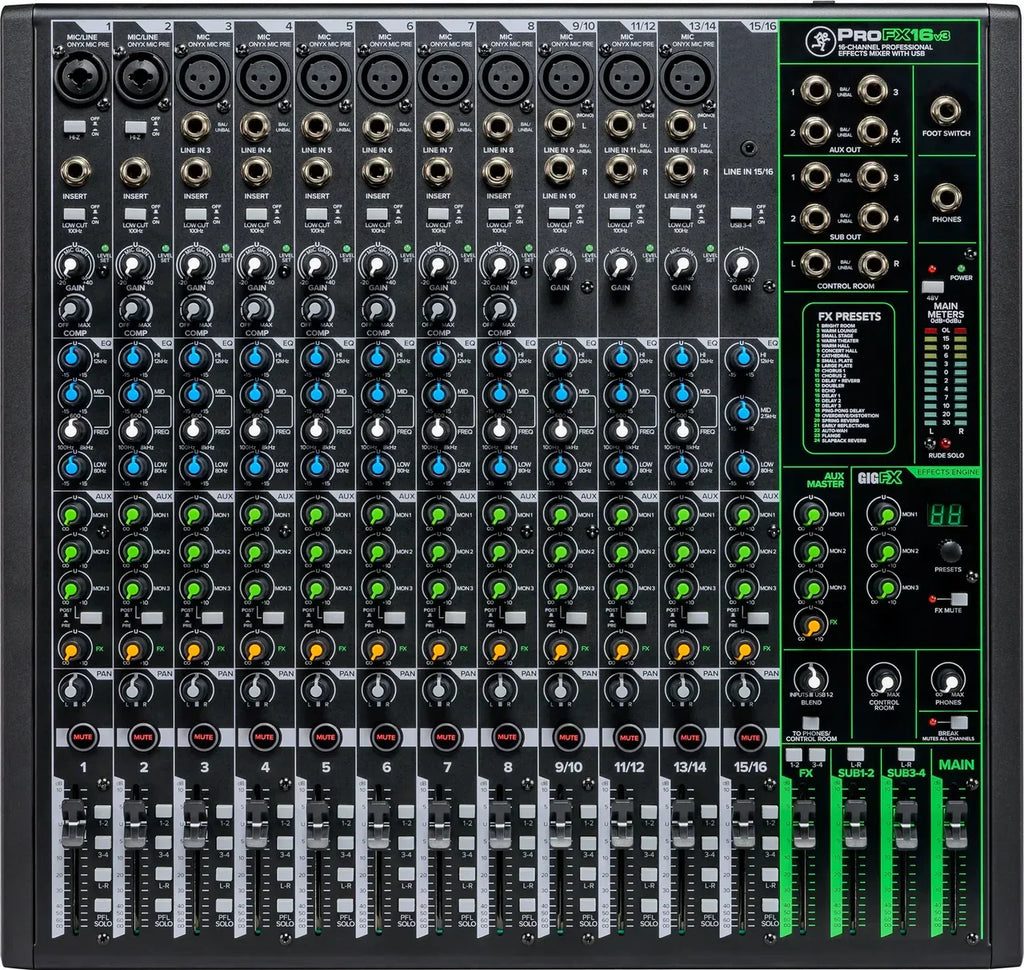 Mackie CR5-X Studio Monitor + ProFX16v3 16-Channel Mixer USB & Effects