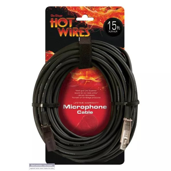 On-Stage MC12-15 Mic Cable (15', XLR-XLR)