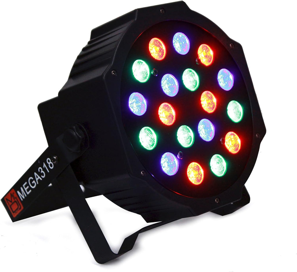 MR DJ FLAME3200 8" X 2 Rechargeable Speaker + 18-LED Light