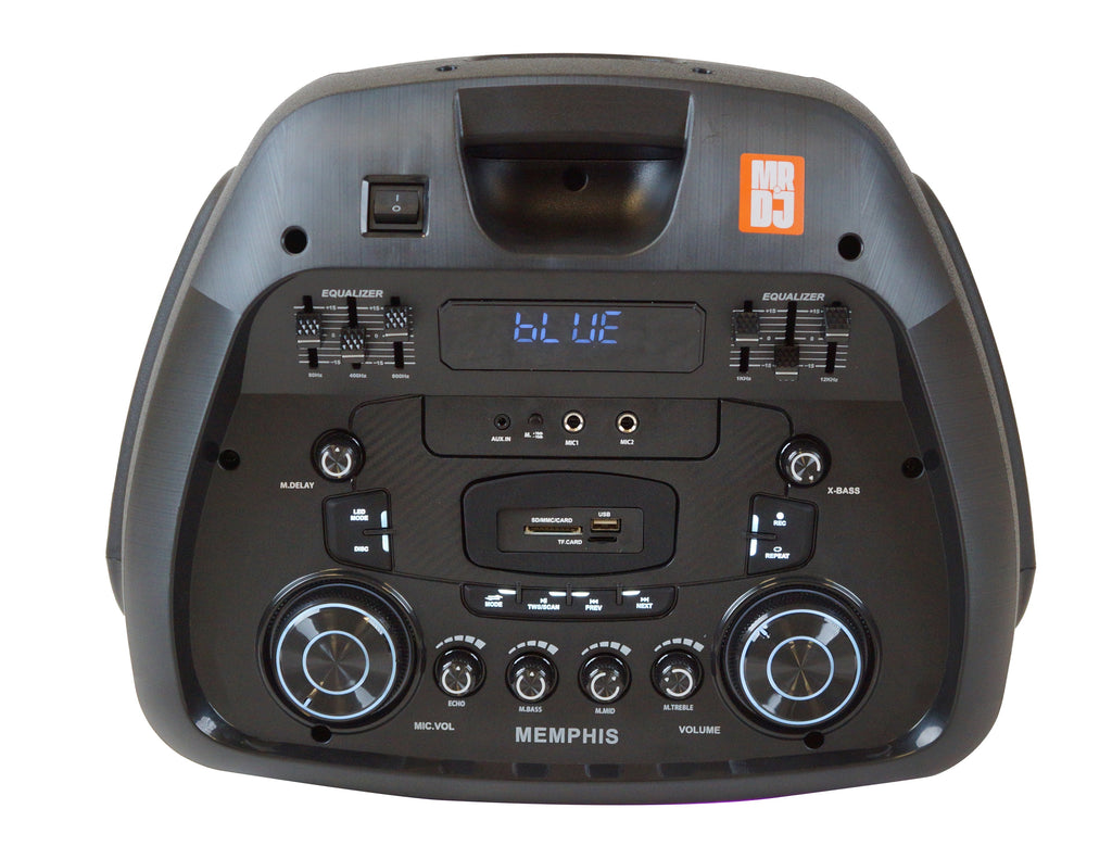 MR DJ MEMPHIS Dual 15” Powered Bluetooth DJ Speaker 6000W Active PA System