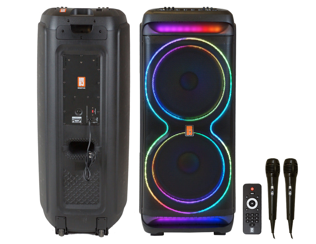 MR DJ MEMPHIS Dual 15” Powered Bluetooth DJ Speaker 6000W Active PA System
