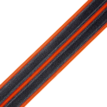 Load image into Gallery viewer, Levy's Leathers MG317DRS-ORG_BLK 2.5" Garment Leather Guitar Strap - Black and Orange