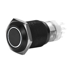 Load image into Gallery viewer, Install Bay MIBRBSW19 19 mm Black Momentary Switch With Harness 5A IP67 - White