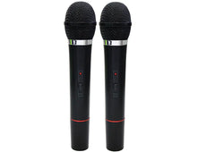 Load image into Gallery viewer, MR DJ MIC3250 Dual Channel Wireless Microphone System Set with 2 Handheld Mic