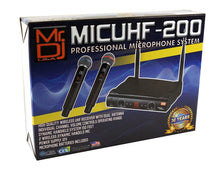 Load image into Gallery viewer, Mr. Dj MIC-UHF200 Professional Wireless Microphone System Kit with 2 Handheld &amp; Wireless Receiver