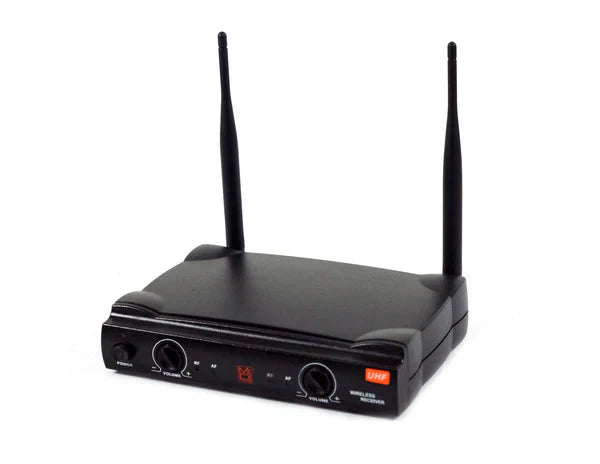 Mr. Dj MIC-UHF200 Professional Wireless Microphone System Kit with 2 Handheld & Wireless Receiver