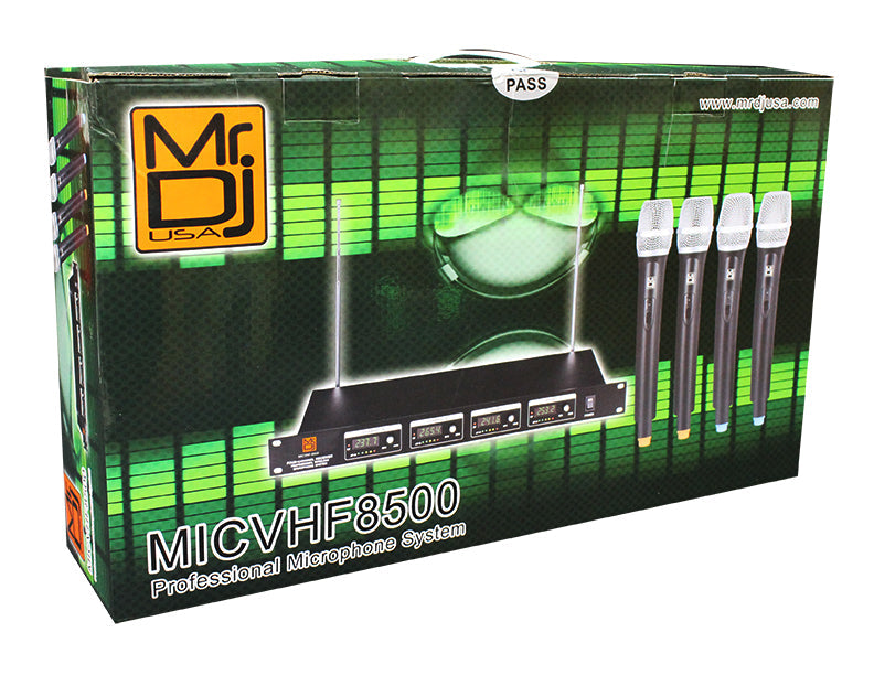2 MR DJ MICVHF-8500 4  Channel Handheld Wireless Microphone PA/DJ/KTV/Karaoke
