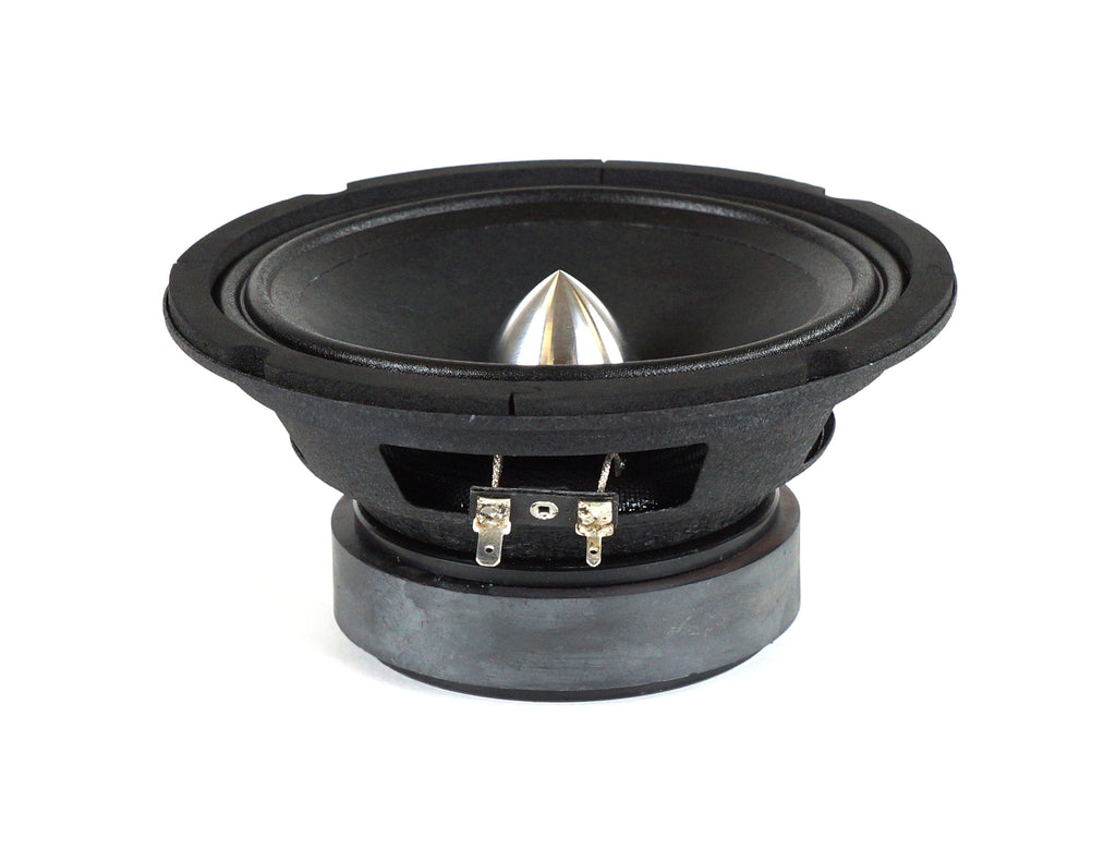 2 Absolute MID65P 6.5" 500W Mid-Range Aluminum Bullet Loudspeaker + Flat Box