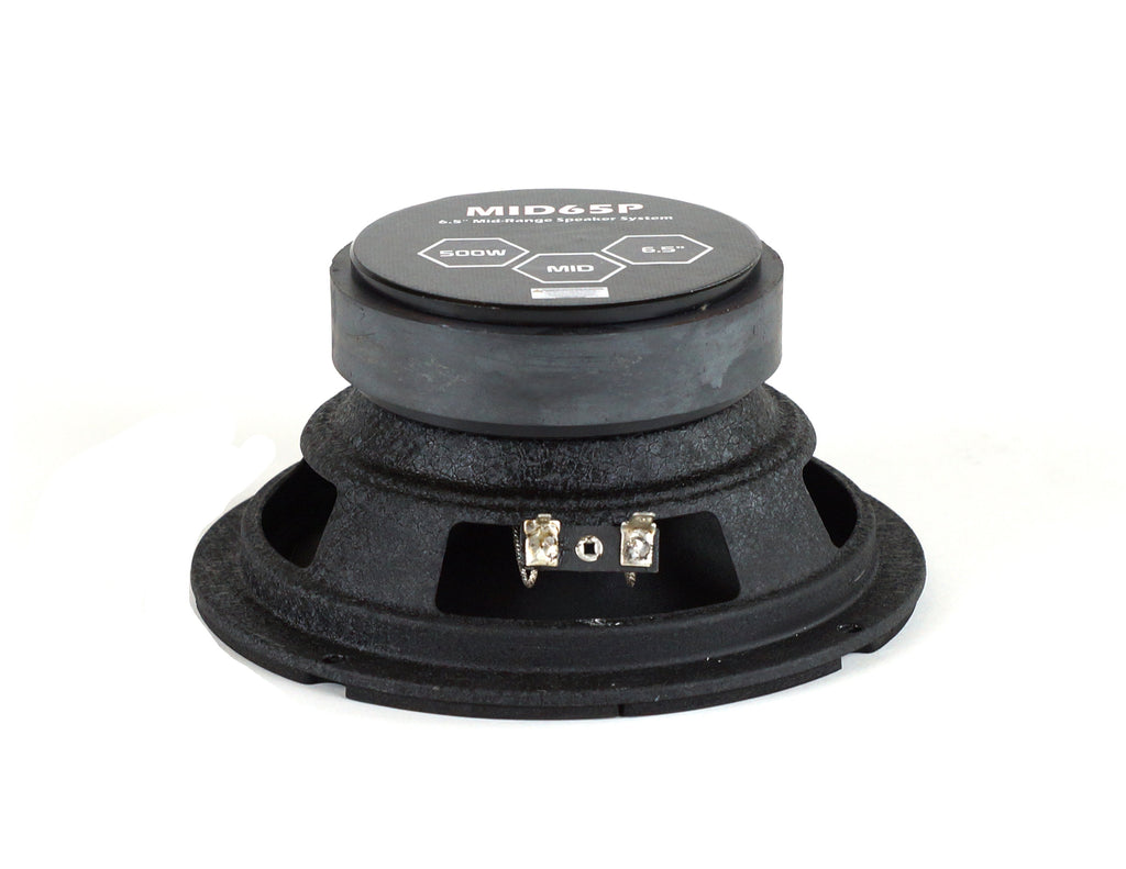 2 Absolute MID65P 6.5" 500W Mid-Range Aluminum Bullet Loudspeaker + Flat Box
