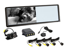 Load image into Gallery viewer, Absolute MIR77PKG 7-Inch Rear View Mirror Monitor with Parking Sensor &amp; Camera