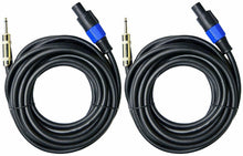 Load image into Gallery viewer, 2 MK Audio MKQSM12 ¼” Male to Speakon Male 12 Ft. True 12 Gauge Wire PA DJ Pro Audio Speaker Cable
