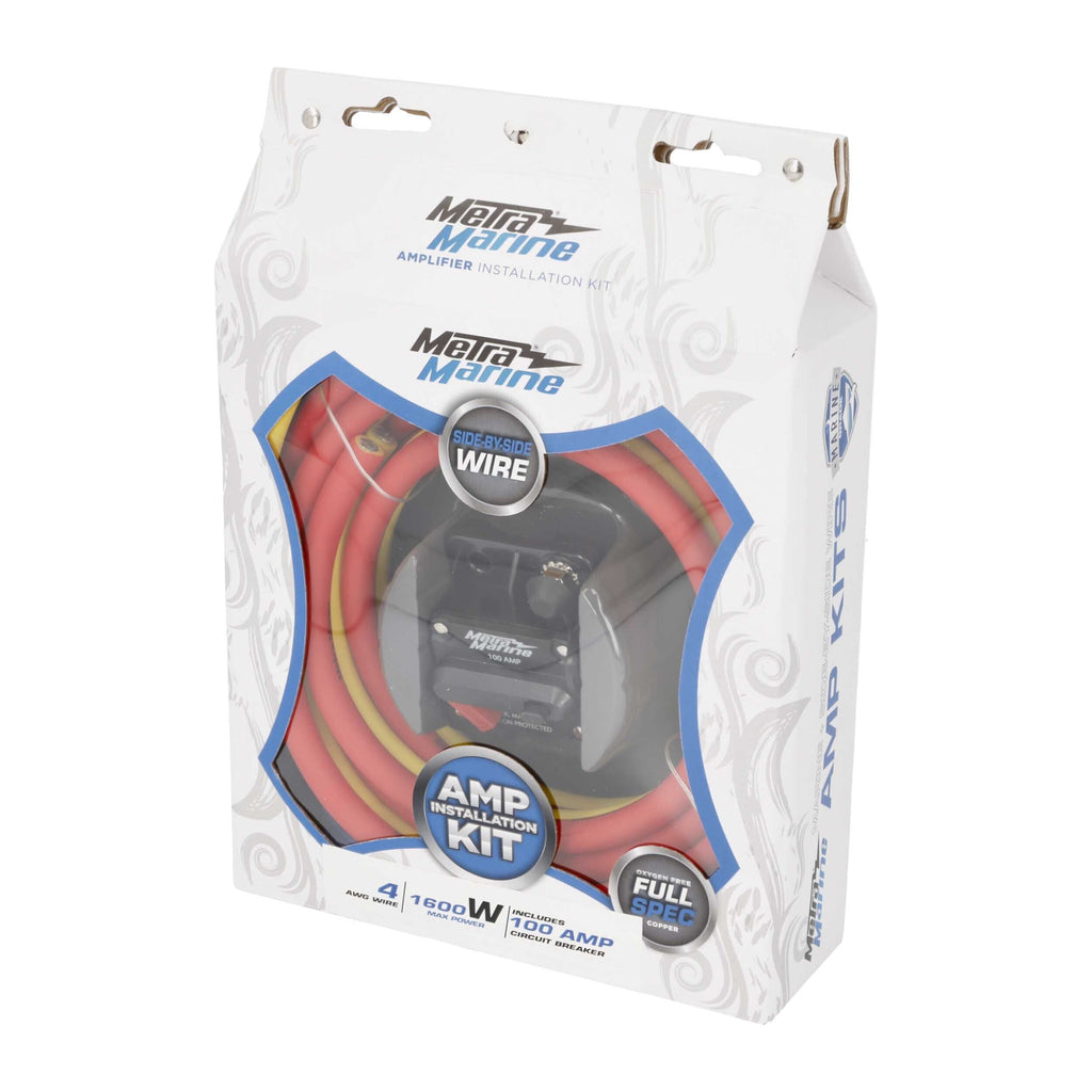 Marine ML-AK4-10 4 AWG Marine Amp Kit - 10ft. w/ Circuit Breaker