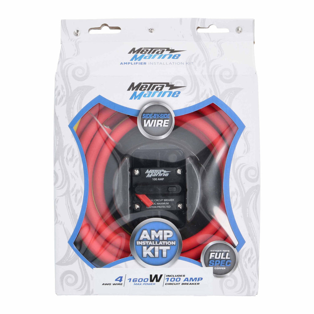Marine ML-AK4-10 4 AWG Marine Amp Kit - 10ft. w/ Circuit Breaker