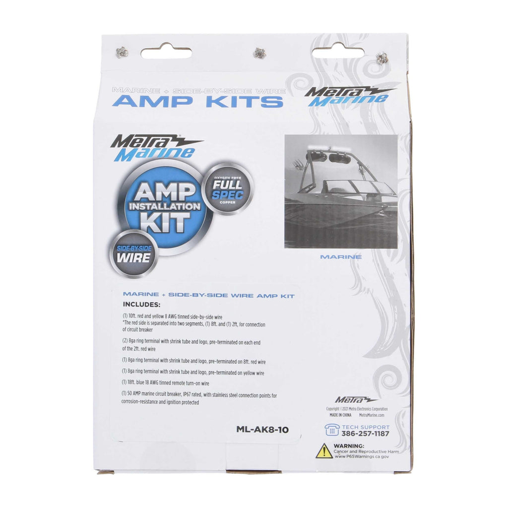 Marine ML-AK8-10 8 AWG Marine Amp Kit - 10ft. w/ Circuit Breaker
