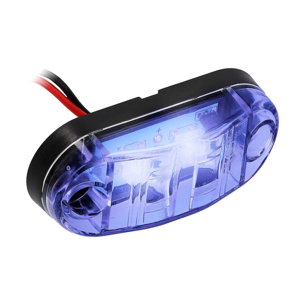 Marine ML-AL2CL-B Blue 2-LED Accent Light - Clear Plastic Bezel