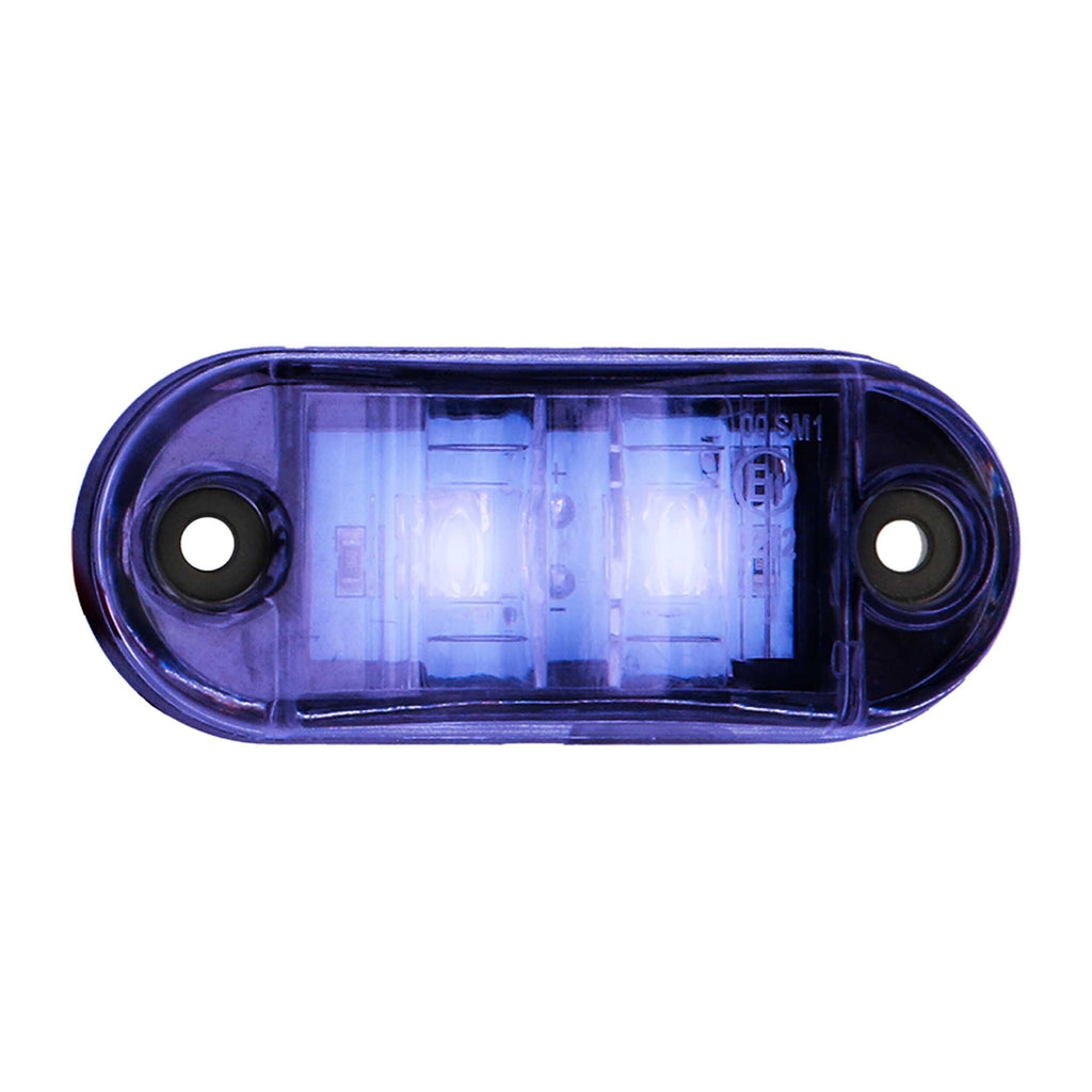 Marine ML-AL2CL-B Blue 2-LED Accent Light - Clear Plastic Bezel
