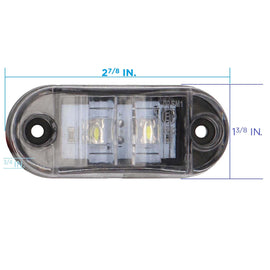 Marine ML-AL2CL-B Blue 2-LED Accent Light - Clear Plastic Bezel