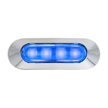 Load image into Gallery viewer, Marine ML-AL4CL-B Blue 4-LED Accent Light - Chrome Plastic Bezel