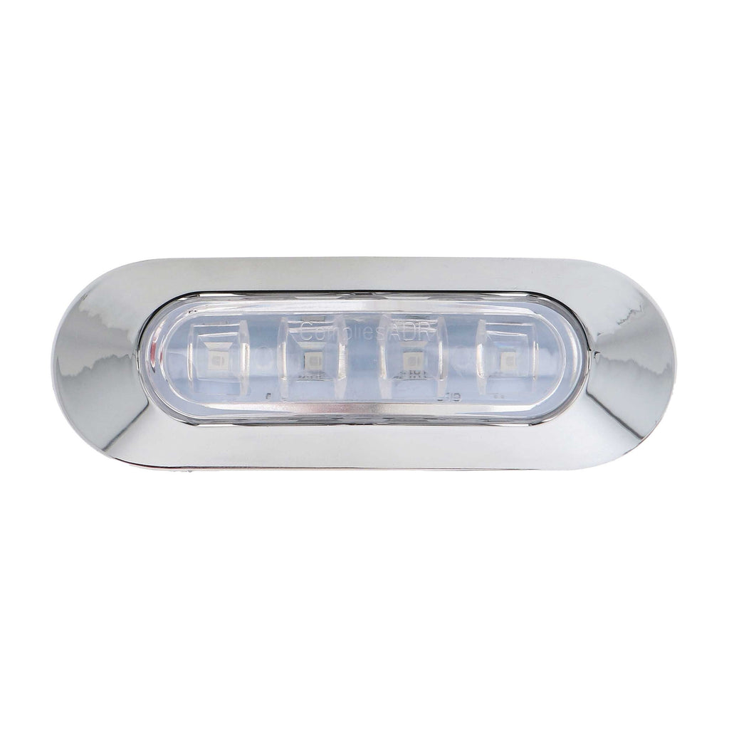 Marine ML-AL4CL-W White 4-LED Accent Light - Chrome Plastic Bezel