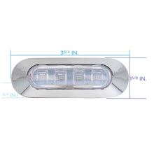 Load image into Gallery viewer, Marine ML-AL4CL-W White 4-LED Accent Light - Chrome Plastic Bezel