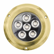 Load image into Gallery viewer, Marine ML-RGBW72W 72W RGBW Underwater Transom Light, Brass