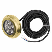 Load image into Gallery viewer, Marine ML-RGBW72W 72W RGBW Underwater Transom Light, Brass