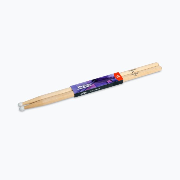 On-Stage MN5A Maple Drum Sticks (5A, Nylon Tip, 12pr)