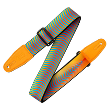 Load image into Gallery viewer, Levy's Leathers MP2OI-003 2" Polyester Guitar Strap - Orange Sonic Boom Design