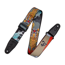 Load image into Gallery viewer, Levy's Leathers MPD2-124 2” Wide Polyester Guitar Strap - Japanese Traditional Tiger Motif