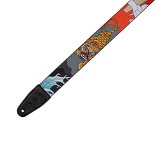 Load image into Gallery viewer, Levy's Leathers MPD2-124 2” Wide Polyester Guitar Strap - Japanese Traditional Tiger Motif