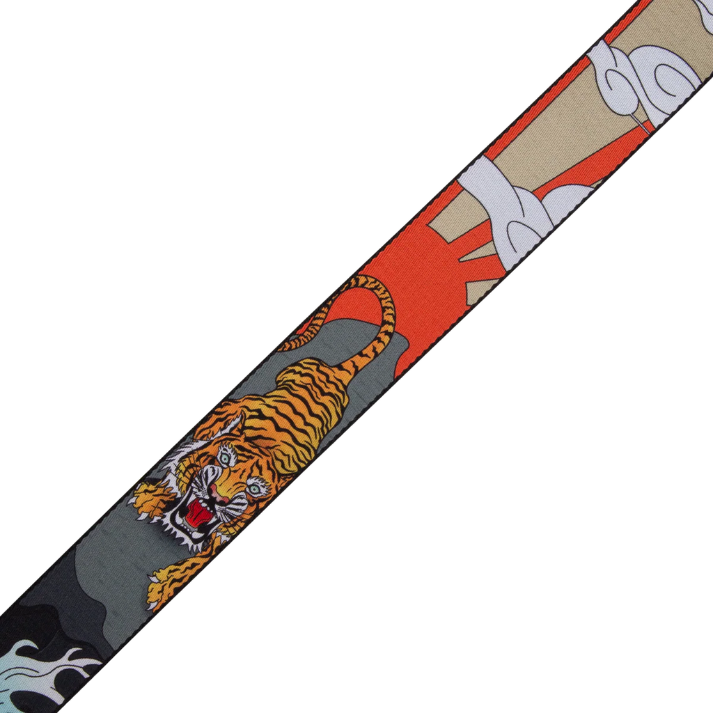Levy's Leathers MPD2-124 2” Wide Polyester Guitar Strap - Japanese Traditional Tiger Motif