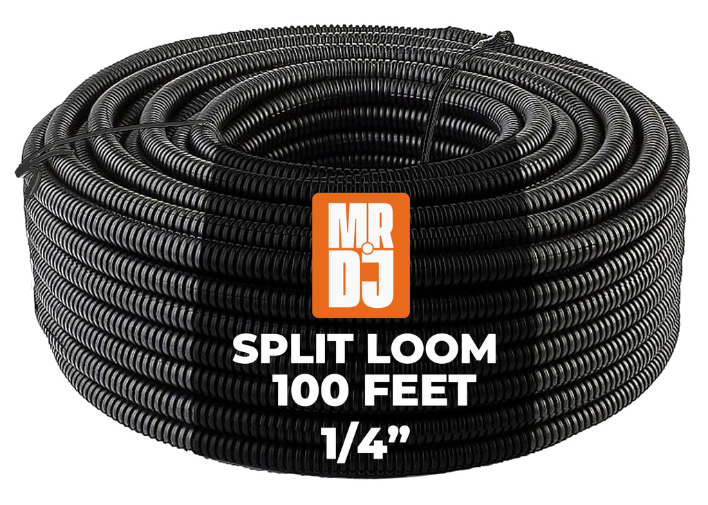 MR DJ DSLT14 1/4" 1000' split loom tube polyethylene high temperature DJ automotive marine industrial electrical wire & cable conduit