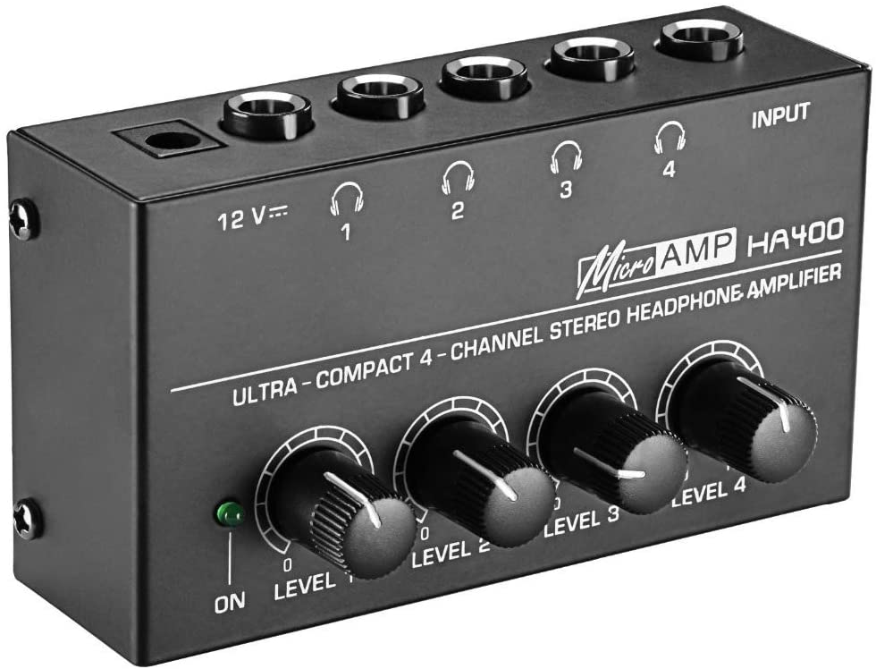 MR DJ Microamp HA400 Ultra-compact 4-channel stereo headphone amplifier