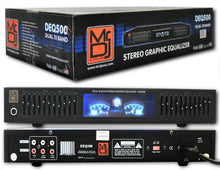 Load image into Gallery viewer, MR DJ DEQ500 19" Rack Mount Pro Dual 10 Band Stereo Graphic Equalizer EQ &amp; MIC200