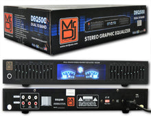 Load image into Gallery viewer, MR DJ DEQ500 19" Rack Mount Pro Dual 10 Band Stereo Graphic Equalizer EQ