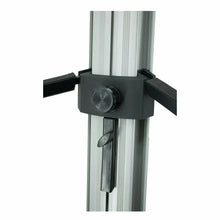 Load image into Gallery viewer, MR DJ KSPRO1500S PRO 2-Tier Silver Column Keyboard Stand W Mic Boom Arm + Case